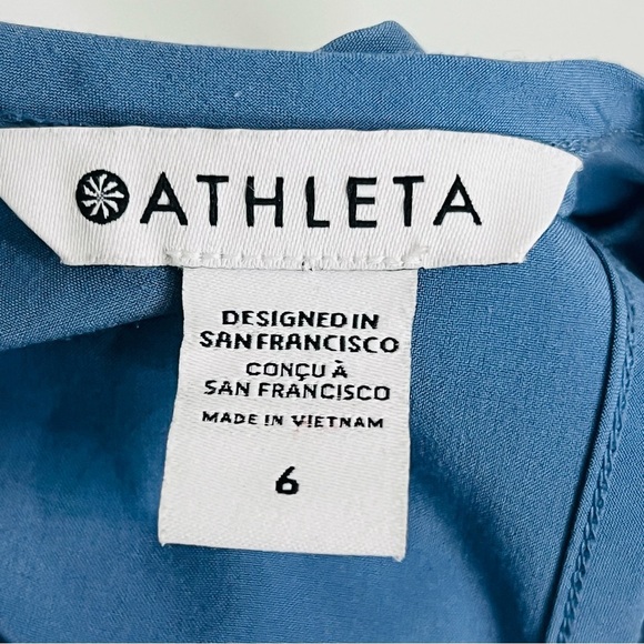 Athleta Brooklyn Blue Sleeveless Jumpsuit with Relaxed Fit size 6 - Picture 5 of 7